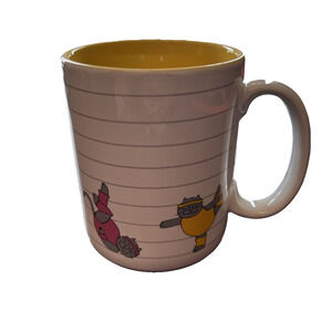 Vintage Small World Greetings Cat Aerobics Kitten Coffee Mug Cup